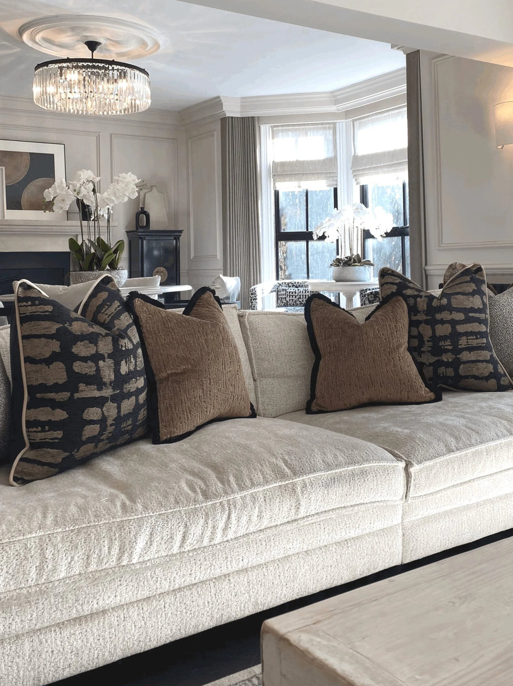 Andrew Martin 'Romo Bronze' Sofa Cushion Set