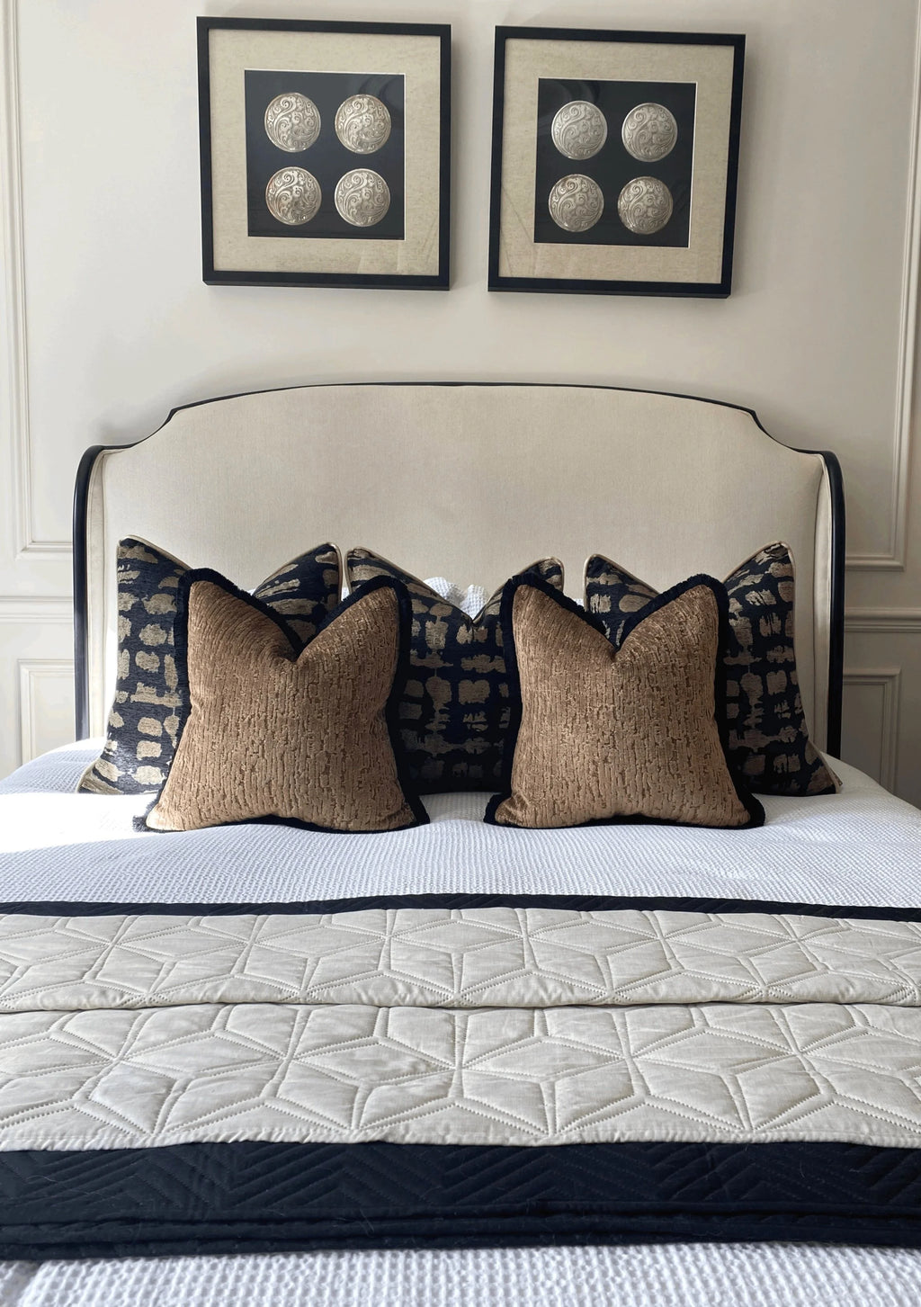 Andrew Martin 'Roma Bronze' Bed Cushion Set